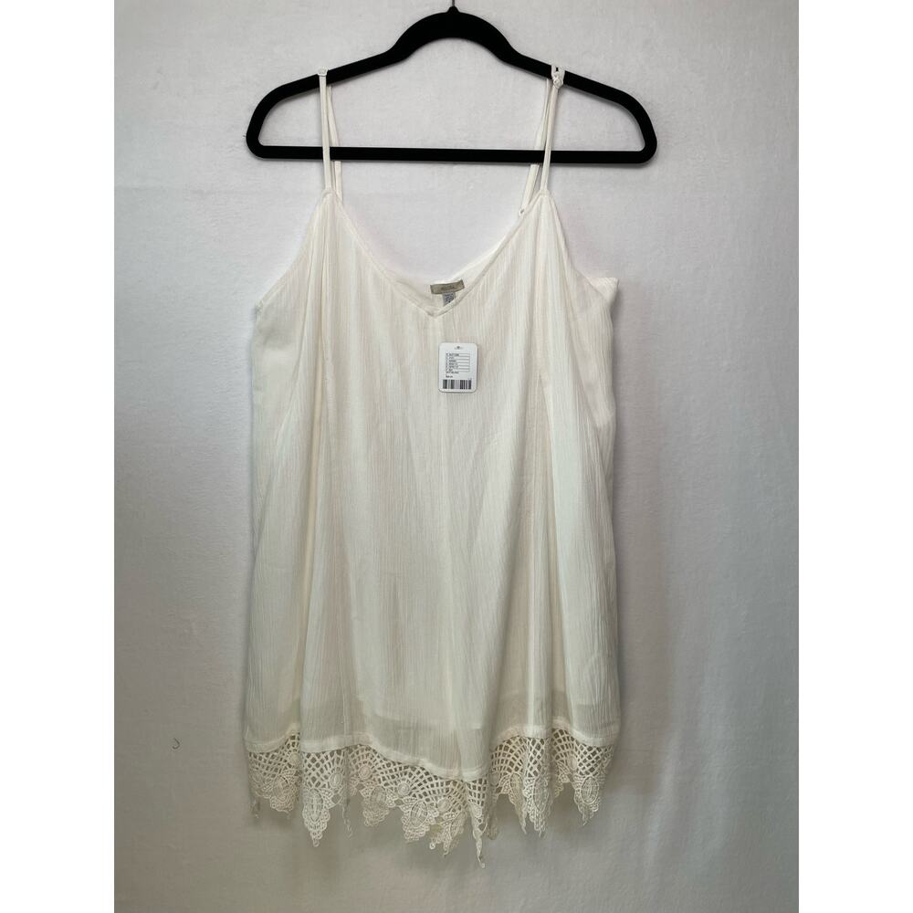 Ecote Urban Outfitters White Tank Romper Shortall Size Large, New with Tags